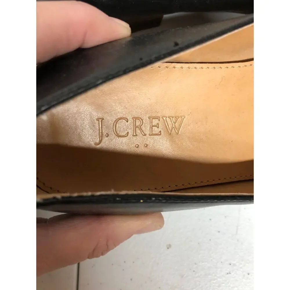 J Crew Leather and  Faux Cheetah Fur Loafers Ladies Size 9 - Picture 5 of 5
